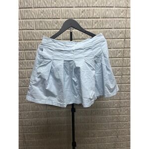 American Eagle Light Blue Pleated Mini Skirt Women Size 10 Regular High Waist